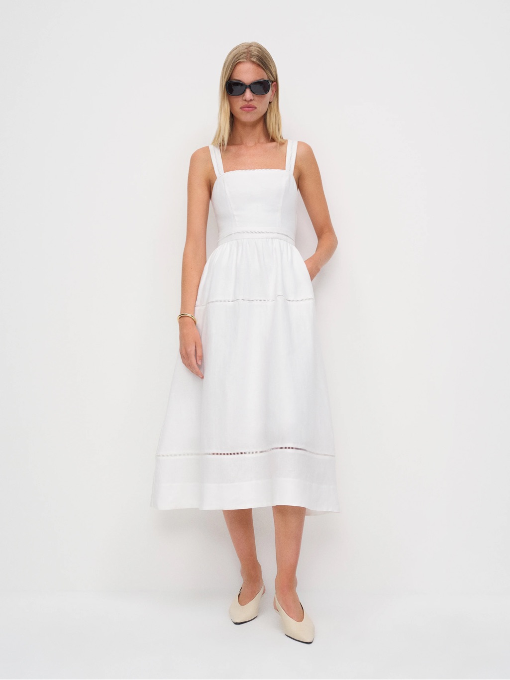 Reformation Everett Linen Dress